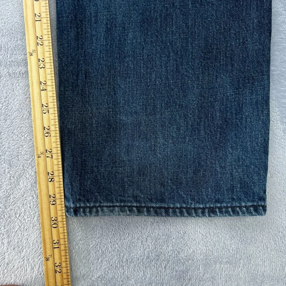 Calvin Klein 34x30 Fits 36 Straight Cut Jeans Old School Broken  Dark Wash Denim